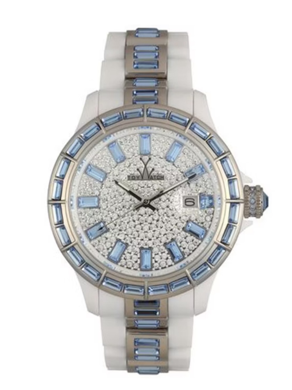 Toywatch Watch Gems White - GEO4WH featuring Blue Swarovski Crystals. Beautiful!